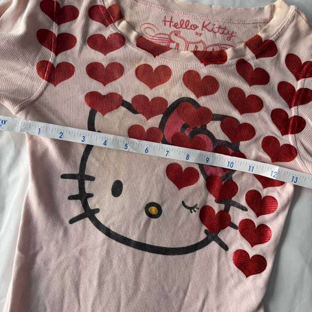 Hello Kitty Pink Thermal Long Sleeve T-Shirt - Picture 5 of 9